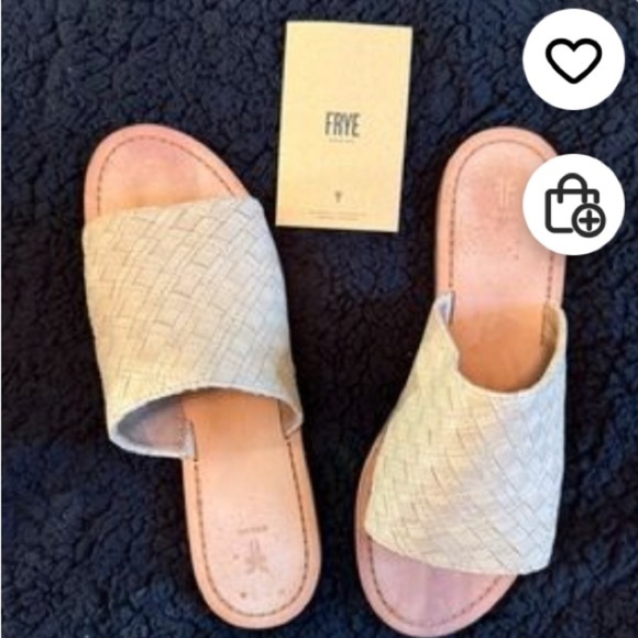 Frye Women's Tan Woven Slide Sandals - Picture 8 of 8
